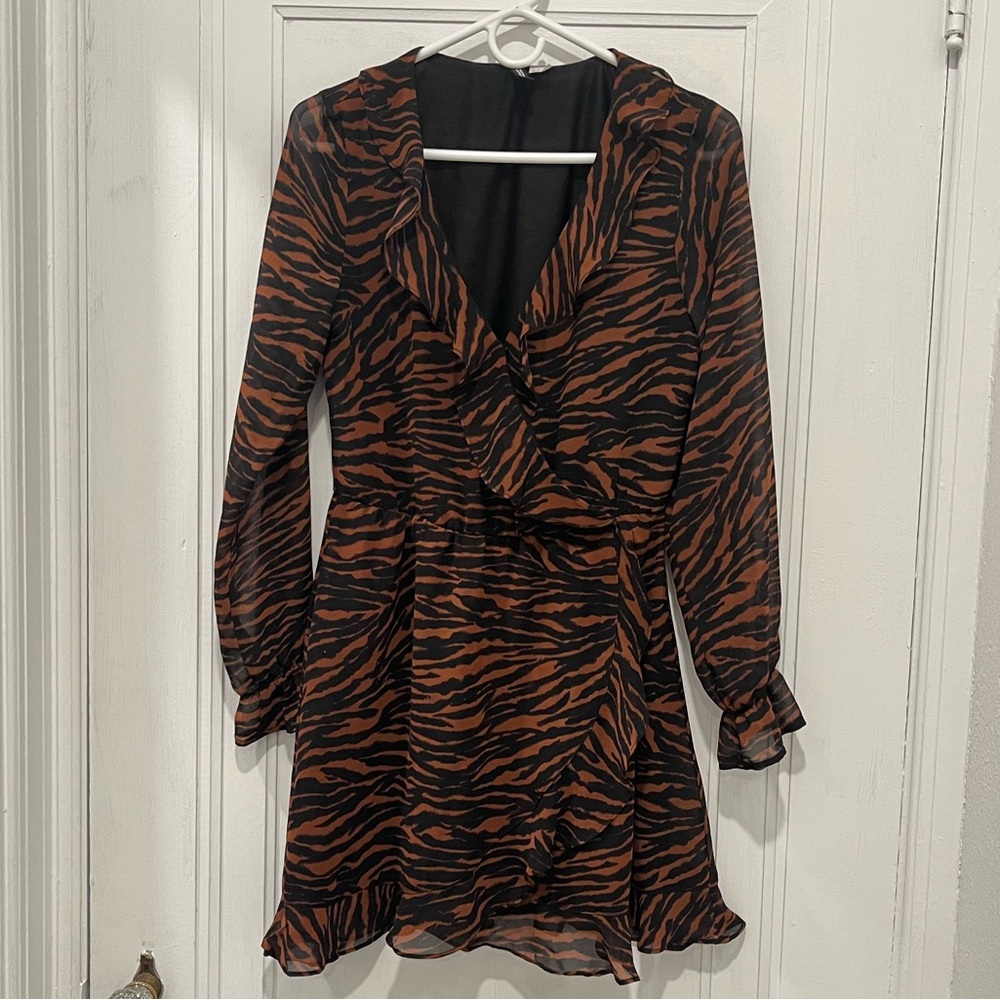 Divided - Brown/Black Zebra Mini Dress, 6